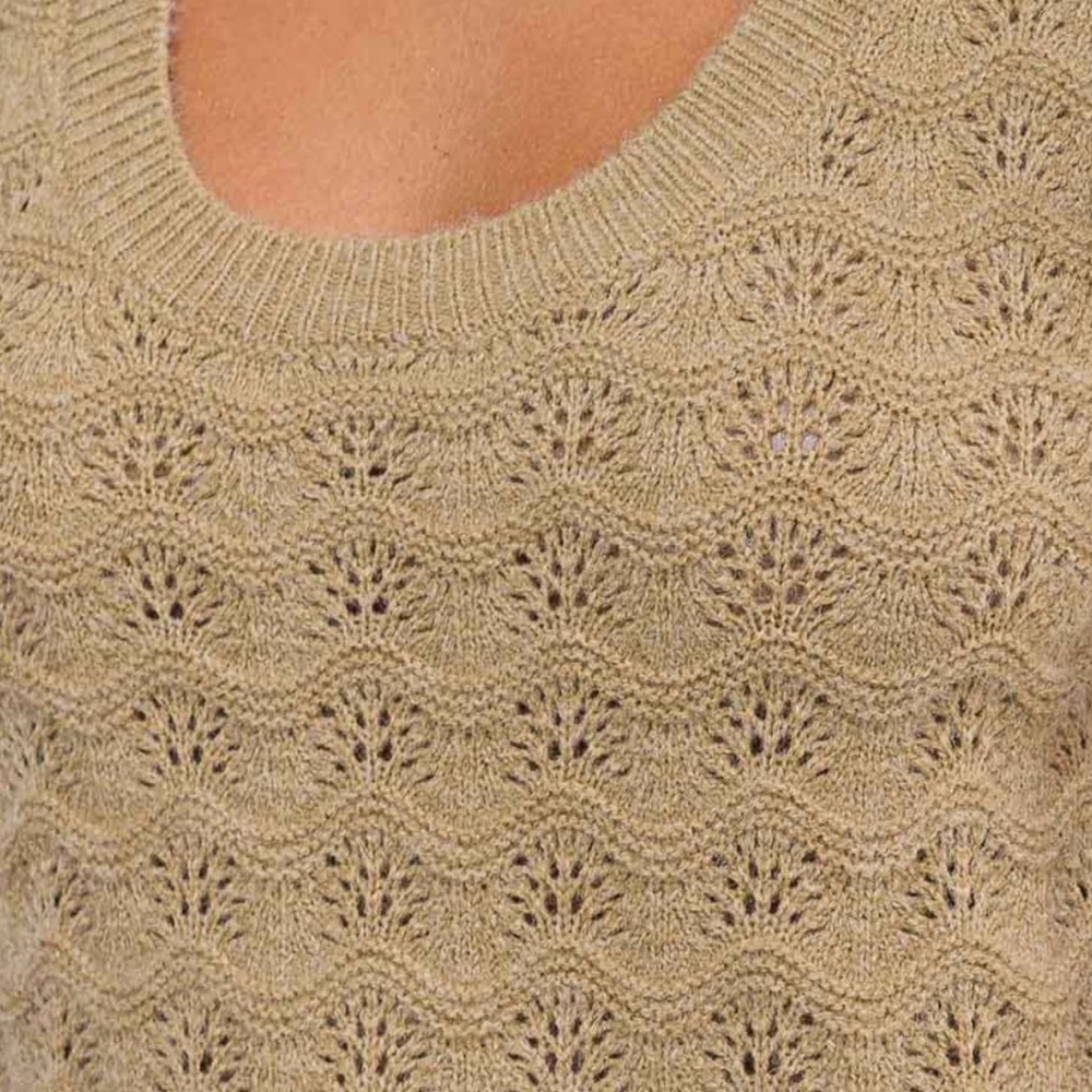 Hem & Thread Beige Knit Tank Top - Picture 3 of 4